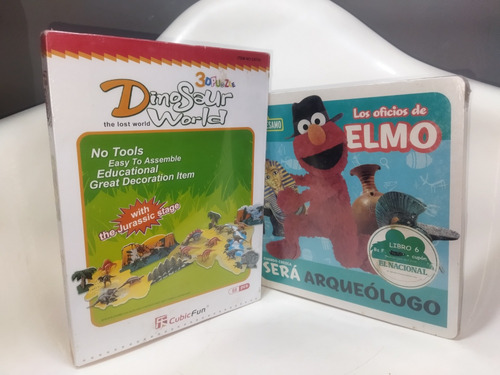 Lote Rompecabezas Nuevos, Elmo Y Dinosaurios 3d Sellados