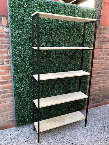 Imagen 2 de 3 de Estantería Biblioteca Multilaminado Y Hierro