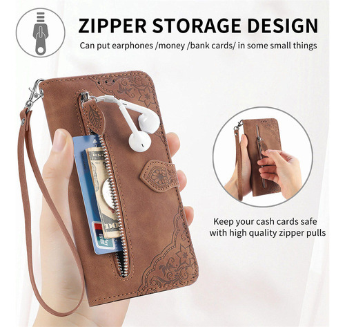 Funda De Piel Etfast Wallet For Teléfono Sharp