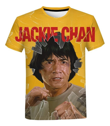 Lhy Playera 3d Con Estampado De Jackie Chan, Estrella De