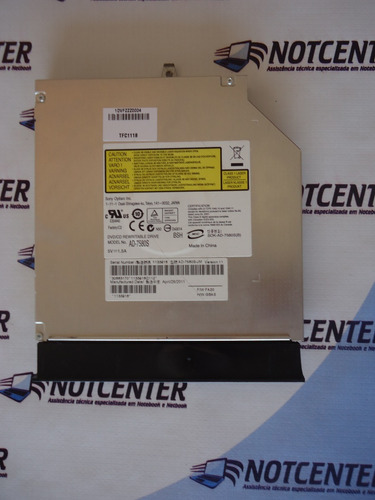 Drive Leitor Dvd Notebook Itautec W7430 W7435