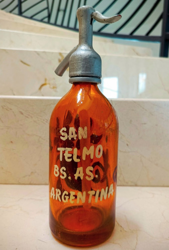 Antiguo Sifón Botella De Vidrio Refresco (Usado)