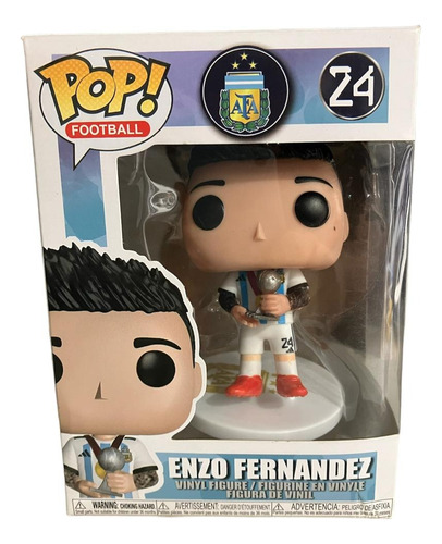 Funko Pop Enzo Fernández Con Copa Mundial.