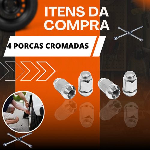 4 Porcas Roda Onix 2012 2013 2014 2015 2016 2017 2018 2019
