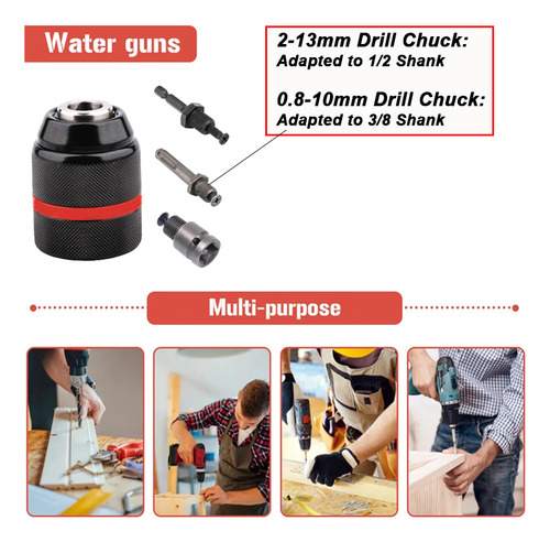 Broquero Chuck Plus Impact 2-13 Mm Sujetion 1/2-20unf
