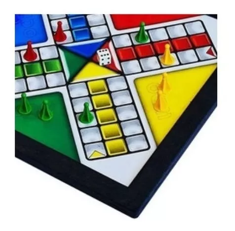 Jogo de tabuleiro 2 em 1 - Ludo e Sobe e Desce - 32cm - Dutati