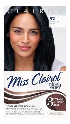  Tinte Permanente Miss Clairol 52 Negro Azulado