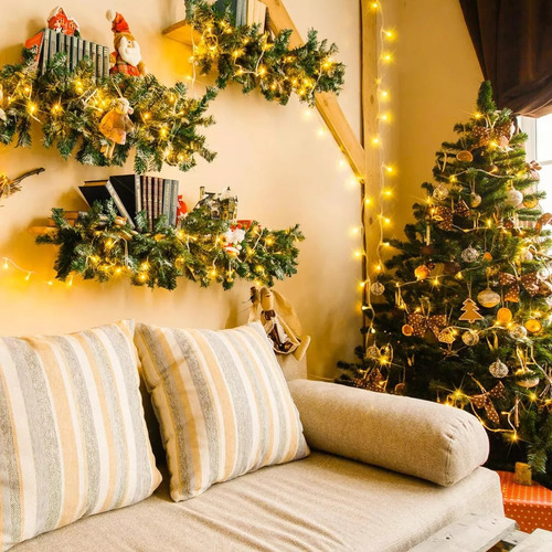 Pisca Luz De Natal 100 Leds 9m Luzes Branco Quente