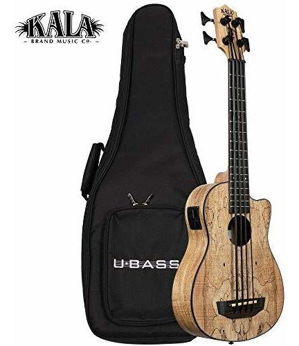 Ukeleles Bajo Eléctrico-acústico De Arce Spalted Kala U-ba