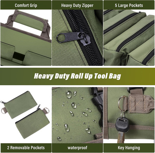 Bolsa Enrollable De Herramientas, Bolsa De Herramientas Enro