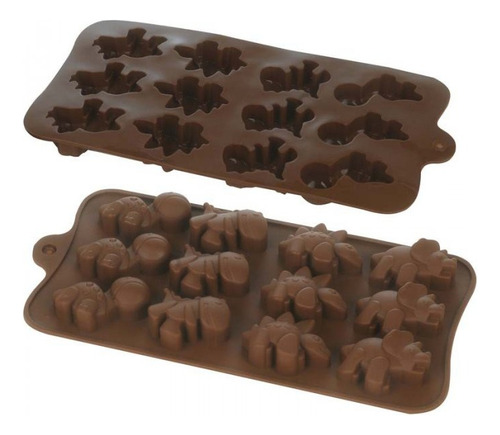 Molde Silicona Bombones 15 Ranuras Profesional Repostería Chocolate /dinosaurio
