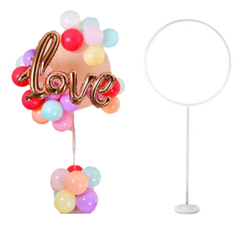 20 Base Circular Portatil Soporte P Globos Aro Decoracion