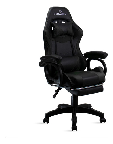 Cadeira de escritório Healer Level gamer ergonômica  preta