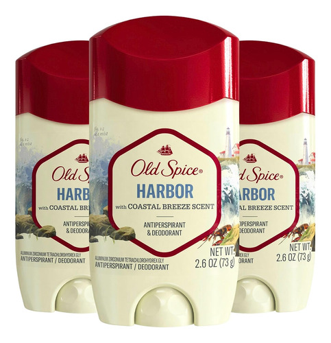 Paquete De 3 Desodorante  Stick Old Spice De Puerto Vieja De