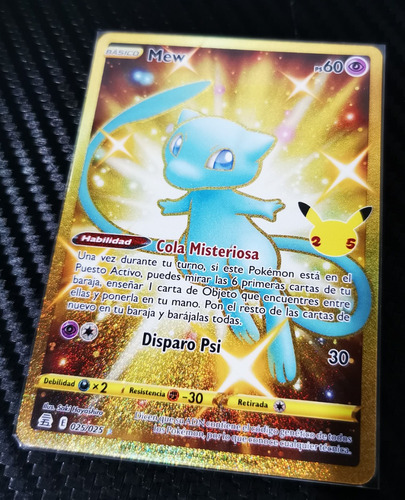 Mew 25/25 Ultra Raro Gold Carta25 Aniversario (español)