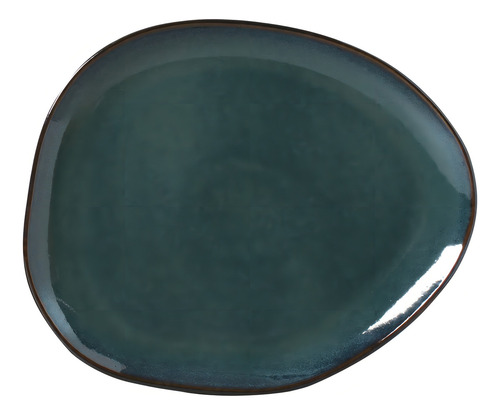 Conjunto Com 6 Pratos Rasos Oval Orgânico Echo 31x24x2,5cm Porto Brasil