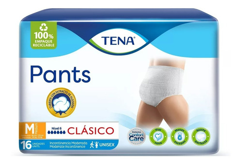10un Tena Pants Clásico M X 16un Ropa Interior Para Adulto