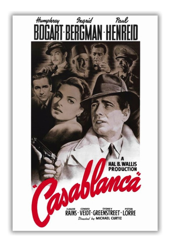 Poster De Película Casablanca 29.7 X 21 Cm 