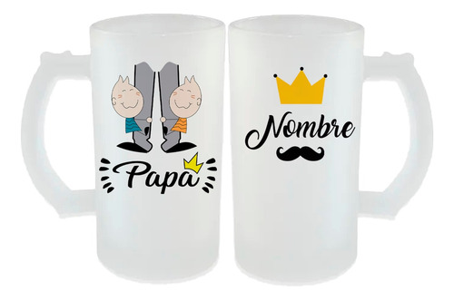 Tarro Glaseado 16 Oz Papá Día Del Padre Personalizado Mod19