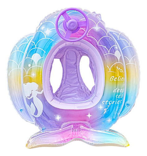 Flotador Inflable De Sirena Para Piscina, Ideal Con Volante