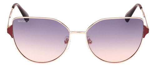 Lentes De Sol Azul Degradados Max & Co Mo008233w Color Dorado Varilla Dorado Armazón Dorado