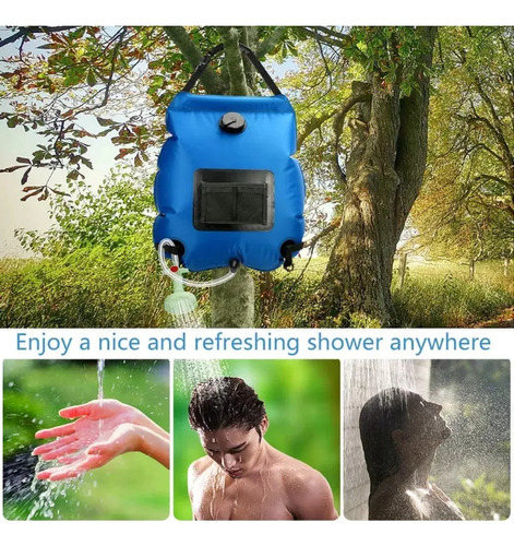 Bolsa Banho Aquecimento Solar 20l Para Camping + Chuveirinh