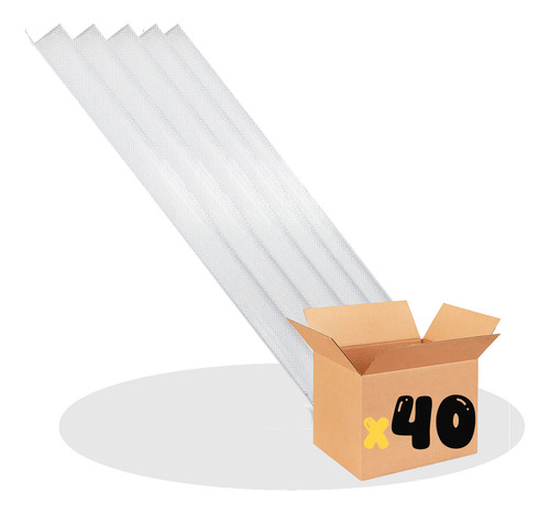 Pack De 40 Lámparas De Techo Tipo Regleta Iluminación Led De 72 Watts Y Luz Blanca Fría 120cm De Longitud