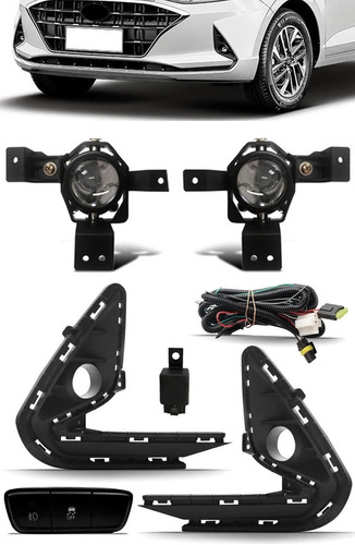 Kit Farol De Milha Neblina Hyundai Hb20 Hb20s 2020 2021