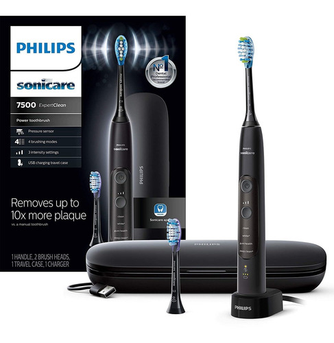 Cepillo De Dientes Eléctrico Philips Recargable C/bt Negro