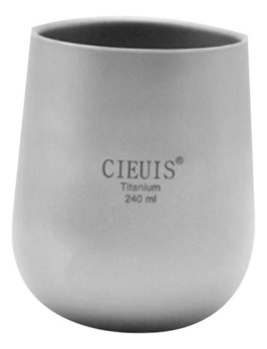 Taza De Titanio De Doble Pared De Gran Capacidad, Taza 240ml