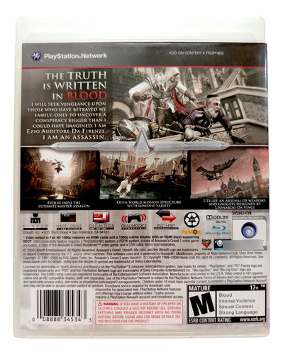 Assassin's Creed 2 Play Station Ps3 En Español (Reacondicionado)