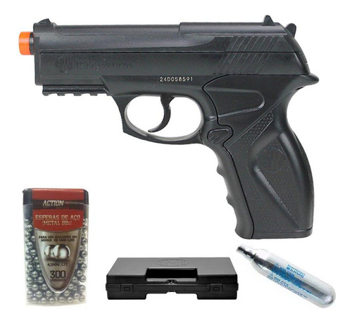Pistola Gas Co2 Wg C11 4.5 + Case + Esferas + Co2 12g