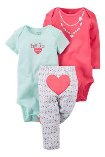 Set/conjunto 3 Piezas Carters Corazon