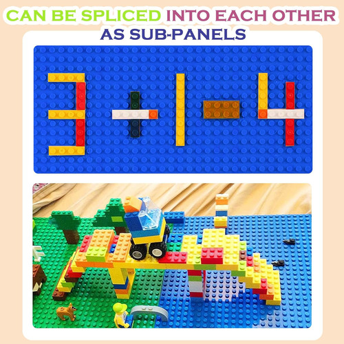 Ekind 4 Pcs Classic 5 X 10 Building Baseplates, Compati...