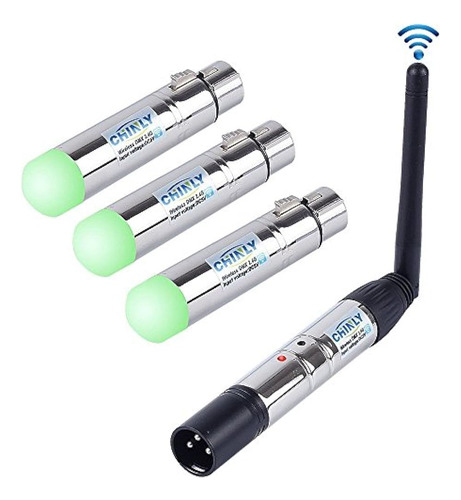 Chinly 4pcs Dmx512 Dmx Dfi Dj 24g Receptor Inalámbrico 3 Con