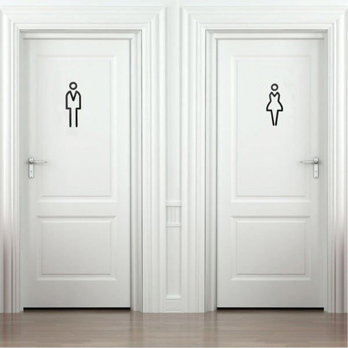 Letreros Wc Cuarto De Baño, Mxcpb-002, 2 Pares, 2.5x9.5x0.5c