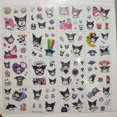 Set Stickers Kuromi Melody Cinnamoroll By Hello Kitty