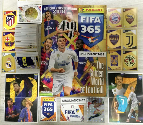 Album Panini Fifa 365 2018 Completo Messi Cr7 Mbappe 602 Est