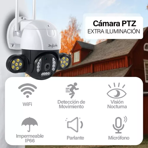 ZEYLINK Alarma con Cámara WIFI PTZ + Sensores Para Casa Negocio