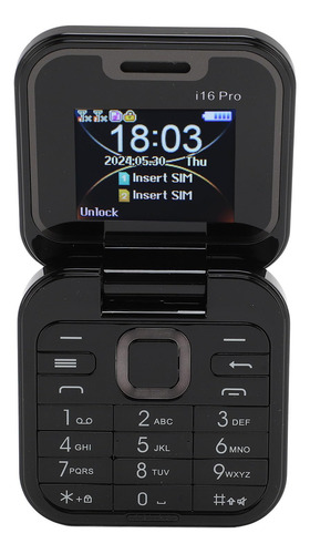 Flip Phone, Mini 2g Flip Cell Phone 2 Tarjeta Sim Teléfono Celular Para Personas Mayores Con Linterna Led, Cámara Trasera Hd, Radio Fm, Lista Negra,