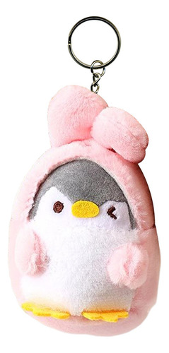 Pingüino Muñeca Llavero Adorable Creativo Oreja Larga Rosa