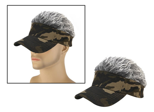 Gorra De Béisbol De Golf Sombrero De Visera Con Pelo Falso