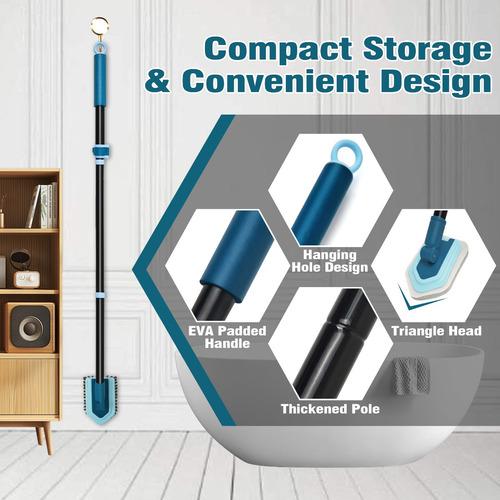Jehonn 4 En 1 Extensible Cepillo De Limpieza Para Baño+pisos