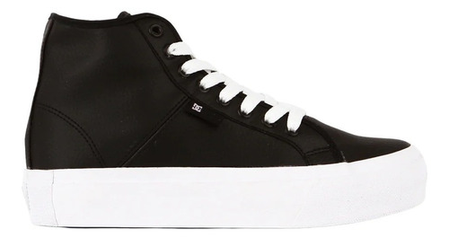 Zapatillas Dc Shoes Modelo Manual Hi Plataforma Negro Mujer