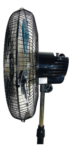 Ventilador De Pedestal Fijo Metálico 18 Pulgadas 3 Aspas 45 Cm 60 Negro Plata Metal 3