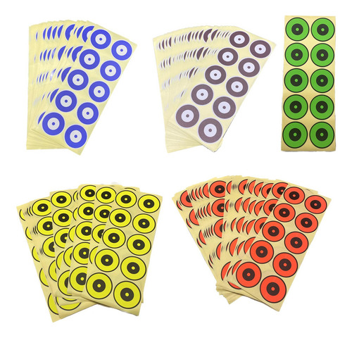 Hw 250 Uds/25 Hojas Pegatinas De Objetivos De Amarillo