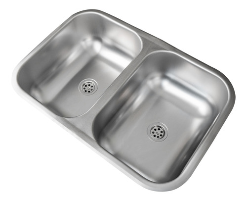 Pileta Bacha Cocina Doble Acero Inox 56 X 37 X 13 Dh56