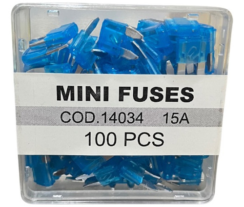 Caja Mini Fusible Eléctricos 12v Autos 100 Unidades