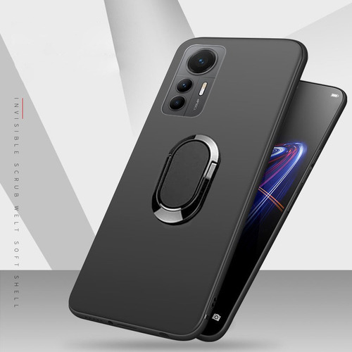 Estojo Fino De Silicone Macio Para Blackview A85 Com Anel