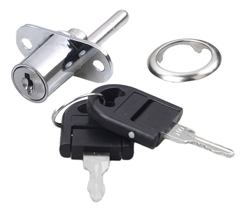 Cerradura Resistente Para Armarios Y Cajones De 16mm Plata